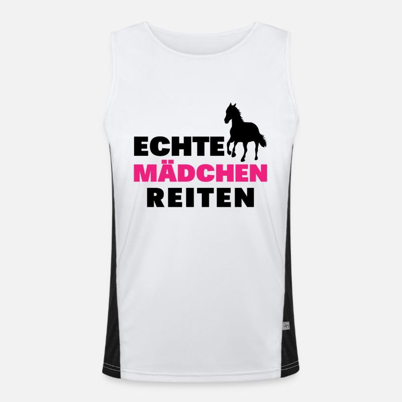 Echte mädchen reiten Funktionelles Kontrast-Tank Top für Männer 
