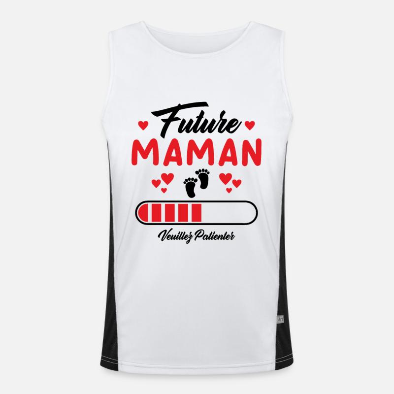 Future Maman Cadeau Nouvelle Naissance Future Mama Débardeur respirant contrasté Homme 