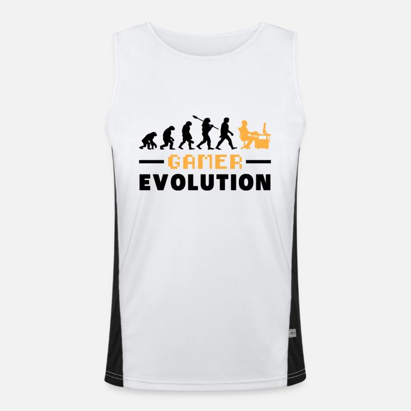 Gamer Evolution Vintage Gift Men's Functional Contrast Tank Top 