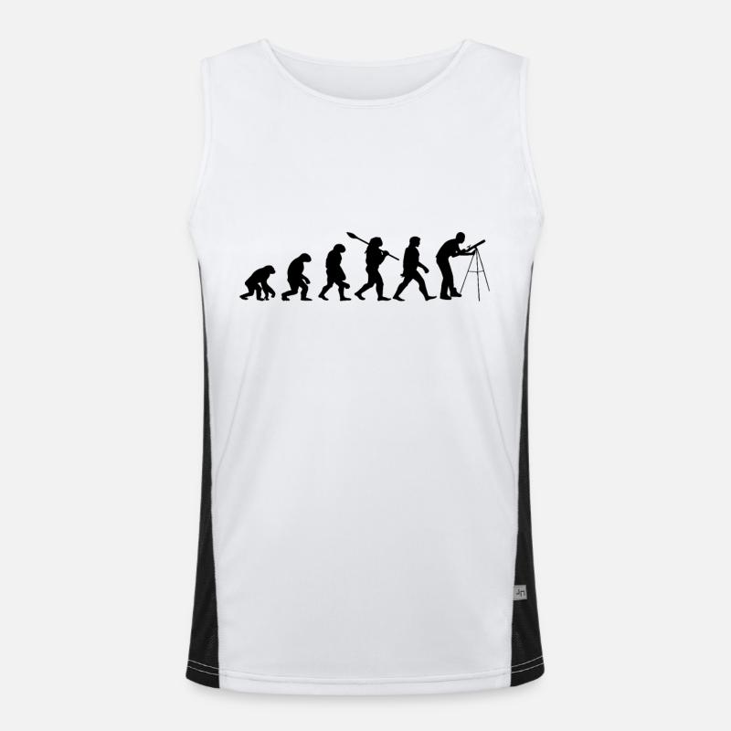 Astronomy Evolution Space Stars Universe Moon Men's Functional Contrast Tank Top 