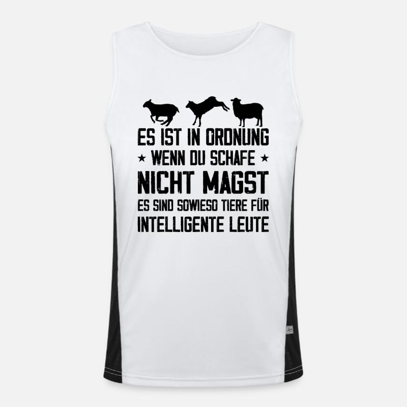 Schafe Schaf Schäfer Geschenk Débardeur respirant contrasté Homme 