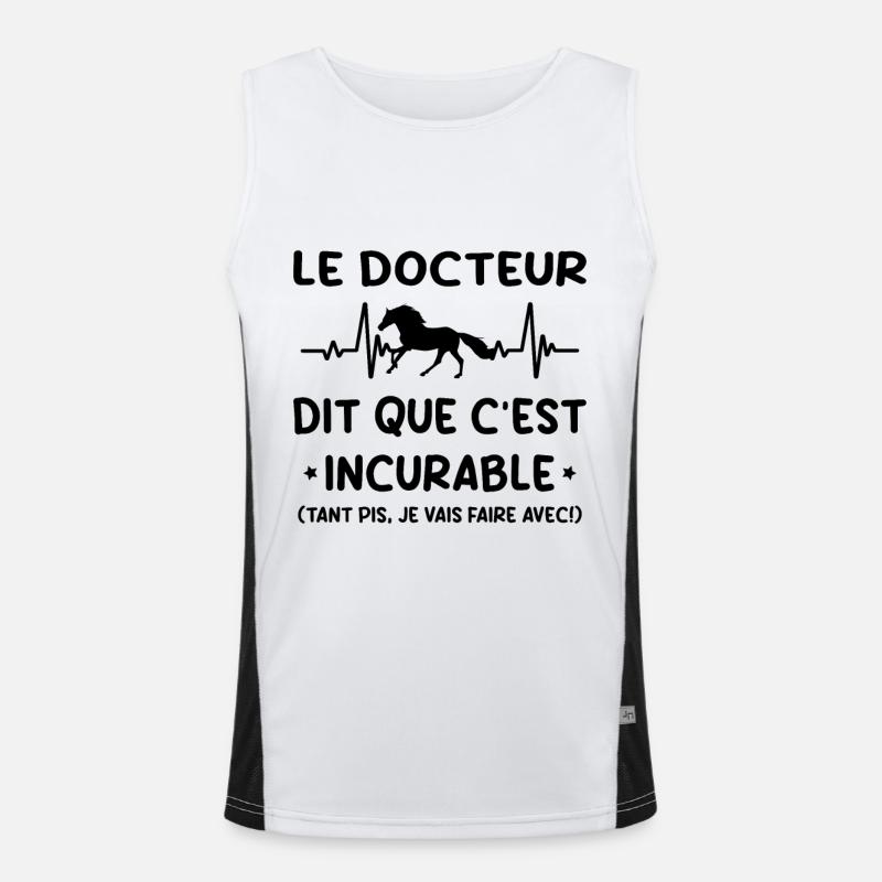Cheval - c'est incurable Débardeur respirant contrasté Homme 