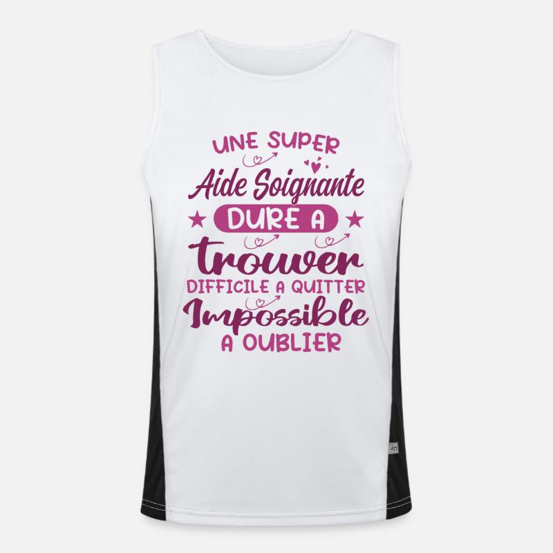 Aide Soignante Aides Soignants Débardeur respirant contrasté Homme 