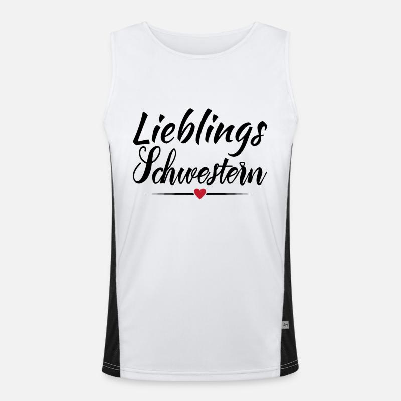 Lieblingsschwester Geschenk Geschenkidee Schwester Funktionelles Kontrast-Tank Top für Männer 