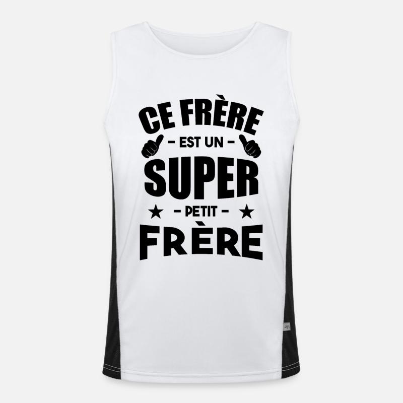 Ce Frère Est Un Super Petit Frère Débardeur respirant contrasté Homme 
