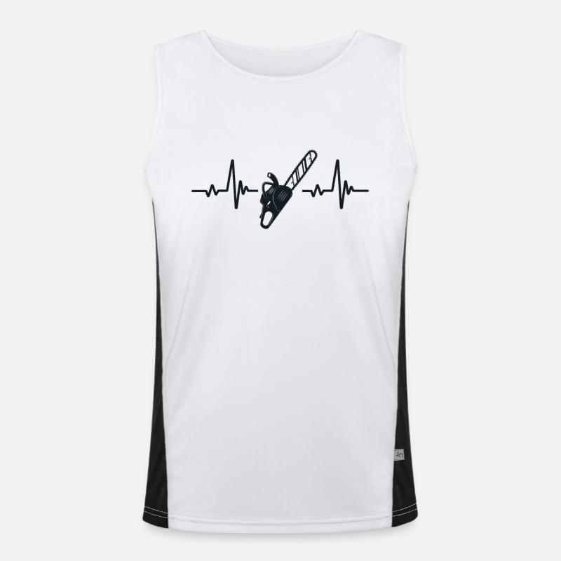 Tronçonneuse Heartbeat Lumberjack Bûcheron Débardeur respirant contrasté Homme 