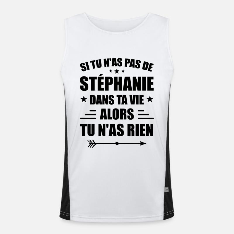 Stéphanie, Anniversaire Stéphanie - Stéphanie Débardeur respirant contrasté Homme 