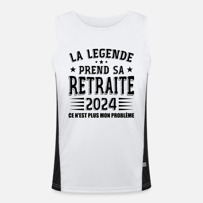 Retraite, Retraité, Retraitée Débardeur respirant contrasté Homme 