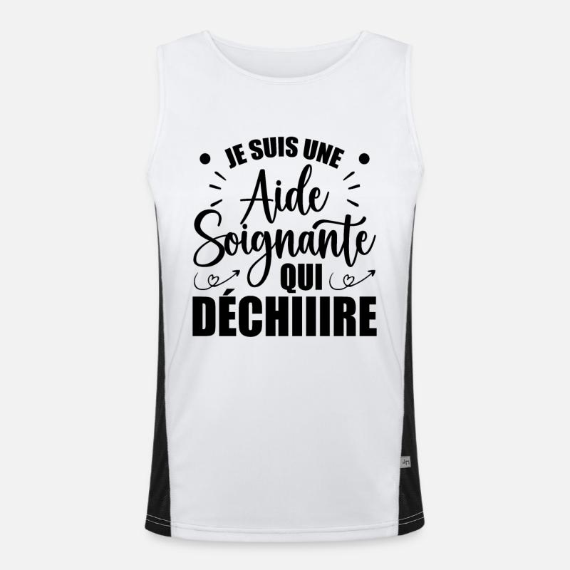 Aide Soignante Humour Aides Soignants Débardeur respirant contrasté Homme 