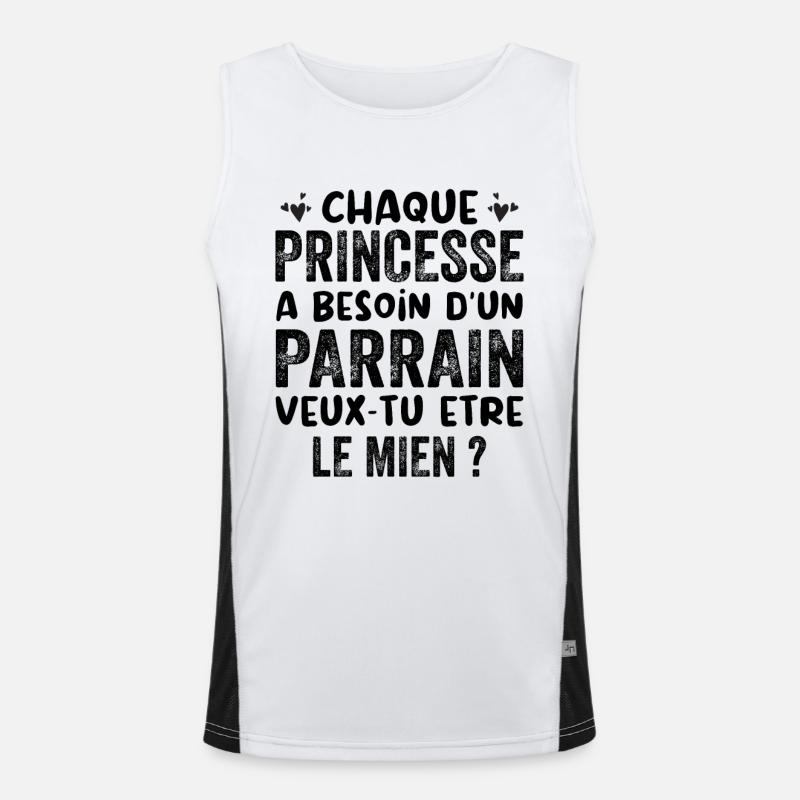 Veux Tu Etre Mon Parrain Débardeur respirant contrasté Homme 