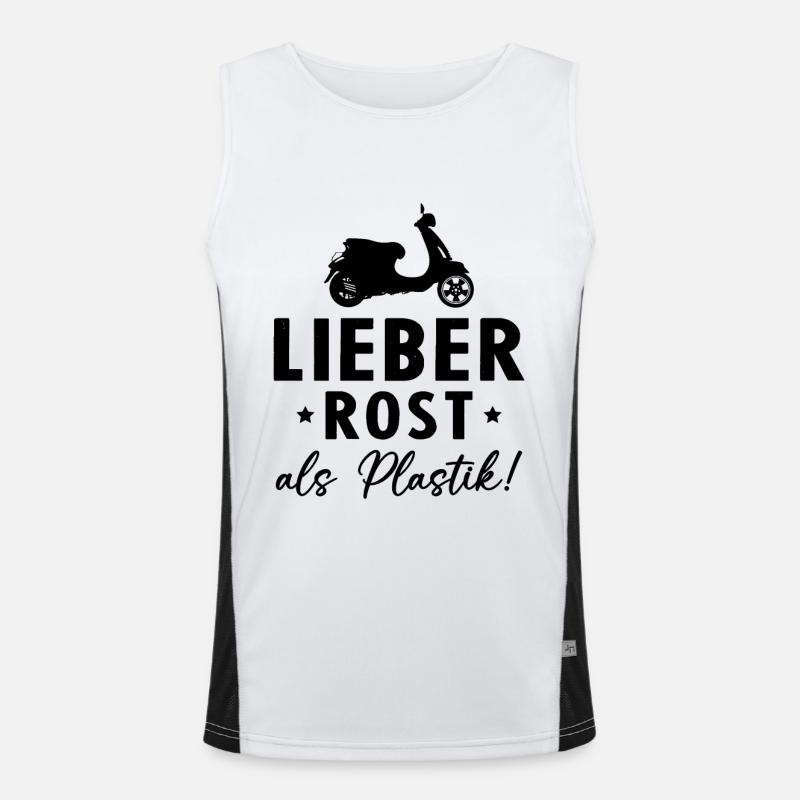 Lieber Rost als Plastic Funktionelles Kontrast-Tank Top für Männer 