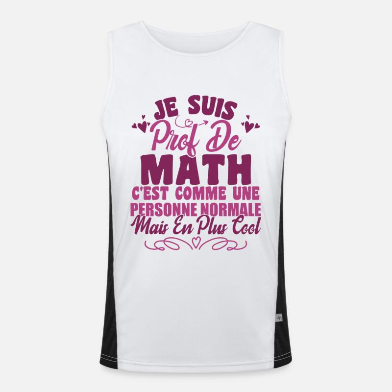 Je Suis Prof De Maths Débardeur respirant contrasté Homme 