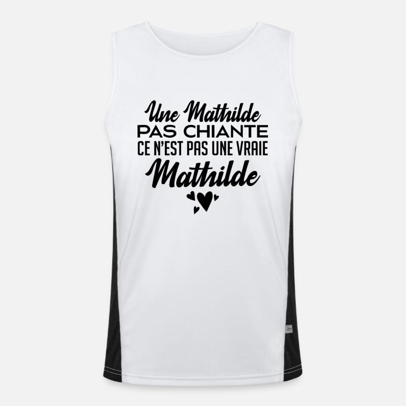 Une Mathilde Pas Chiante Ce N'est Pas Une Vraie Débardeur respirant contrasté Homme 