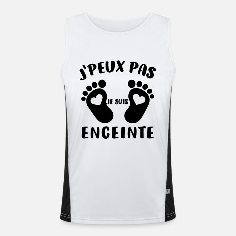 Cadeau Drôle Future Maman Annonce Grossesse Débardeur respirant contrasté Homme 