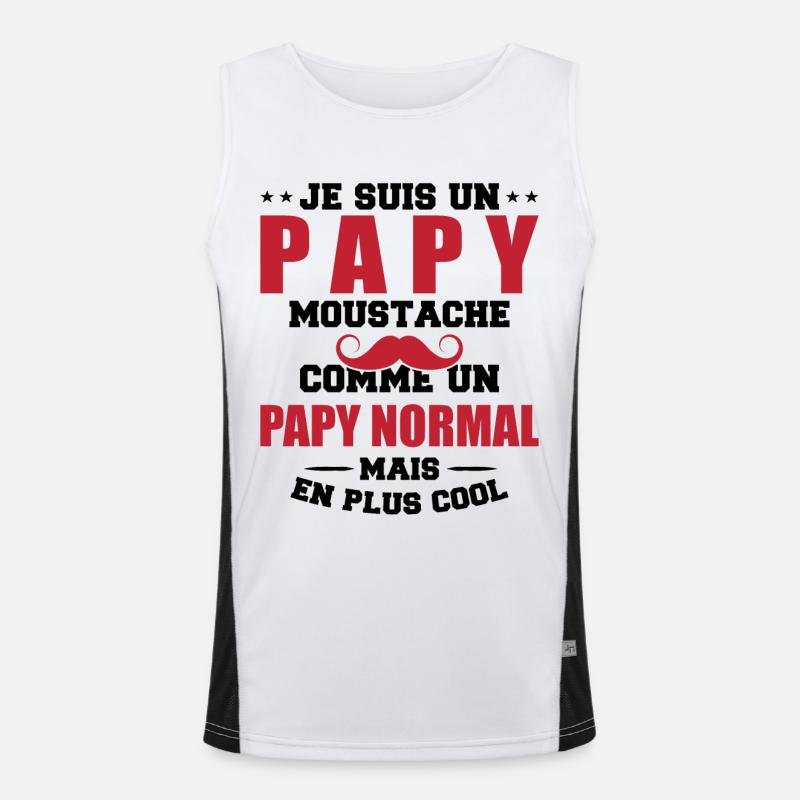 Un papy moustache comme un papy normal Débardeur respirant contrasté Homme 