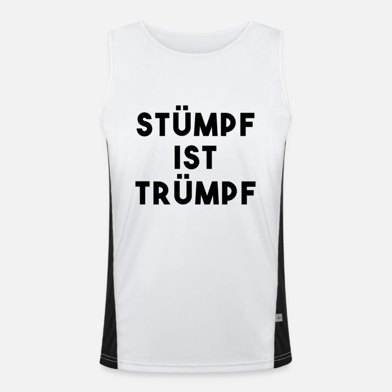 Stump is  Silly German Men's Functional Contrast Tank Top 