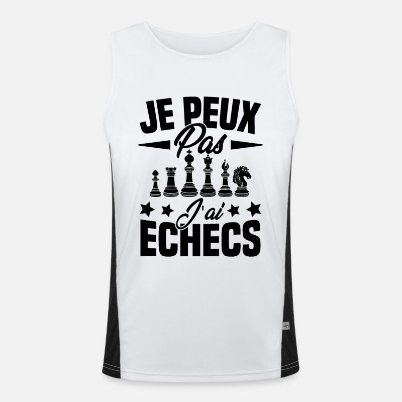 I can't I have failed - Men's Functional Contrast Tank Top - white/black