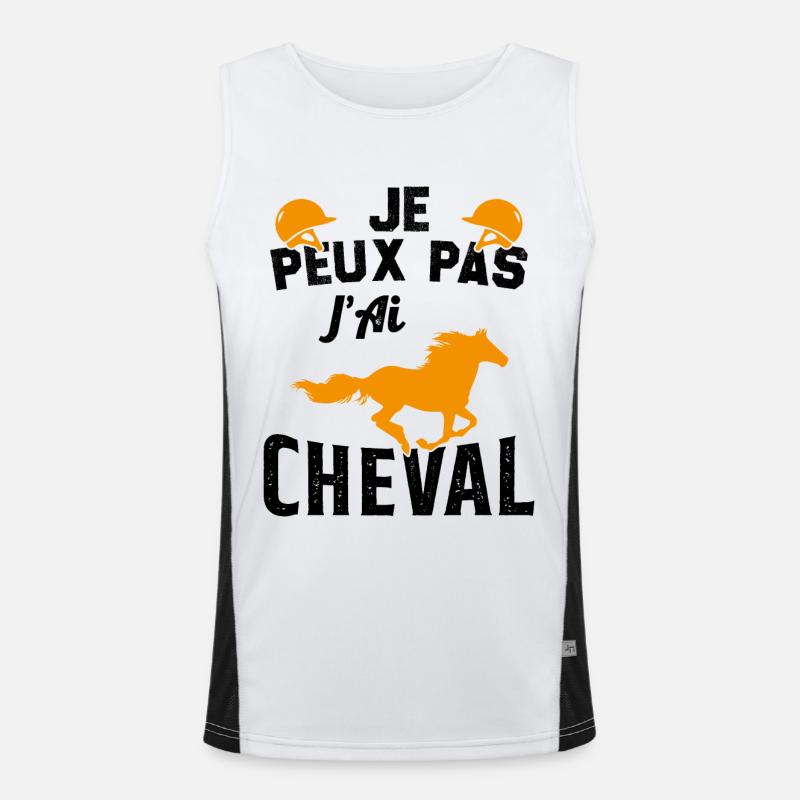 je peux pas jai cheval Débardeur respirant contrasté Homme 