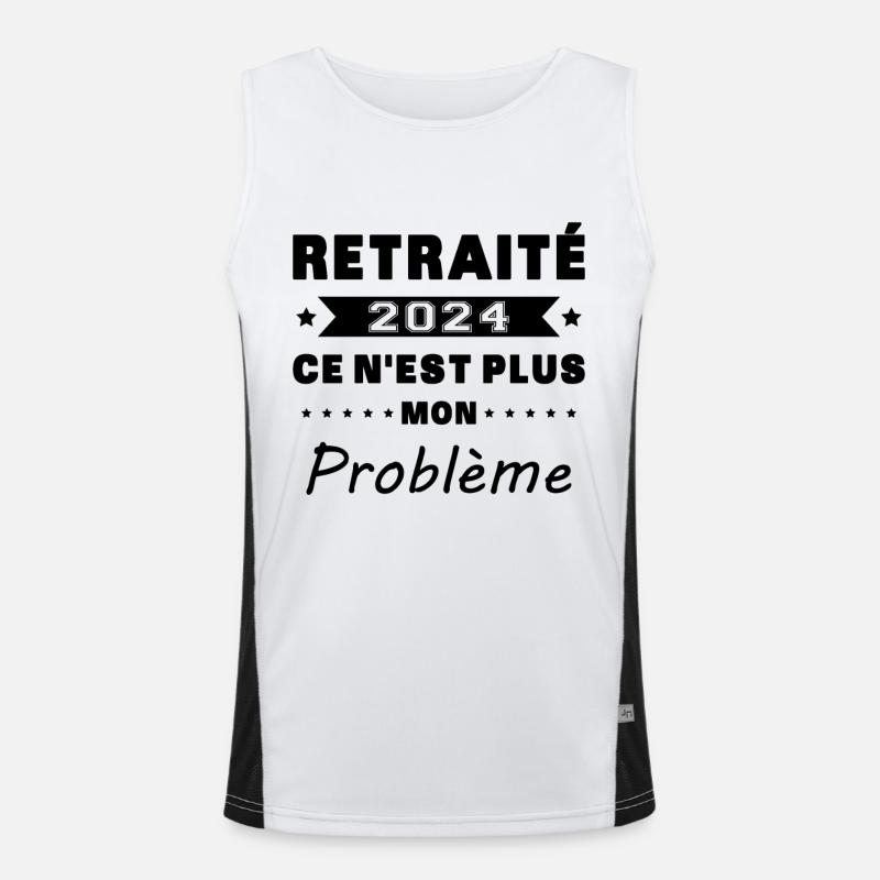 Humor Geschenk Rentner 2024, Rentner 2024 Funktionelles Kontrast-Tank Top für Männer 