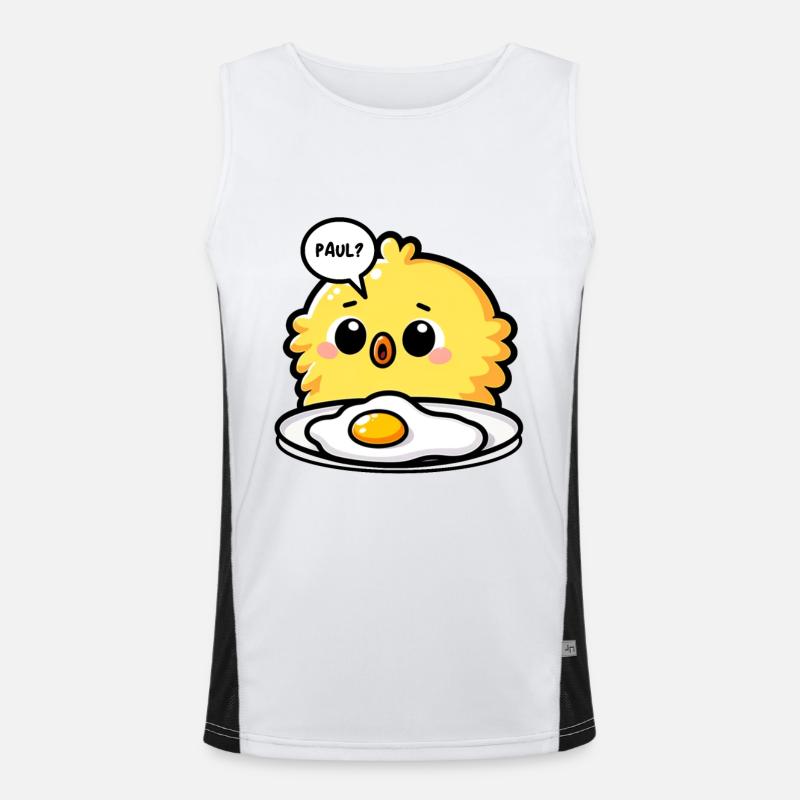 Eier Spiegelei Oster Meme Funktionelles Kontrast-Tank Top für Männer 