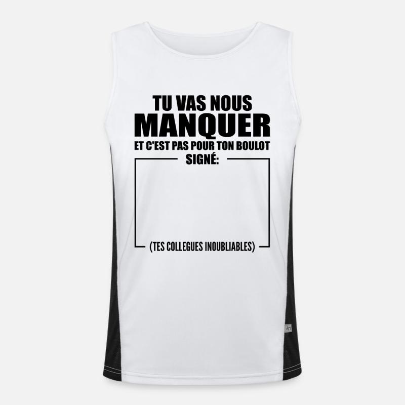 Abreise Personalisierter Kollege Unterzeichnet Funktionelles Kontrast-Tank Top für Männer 