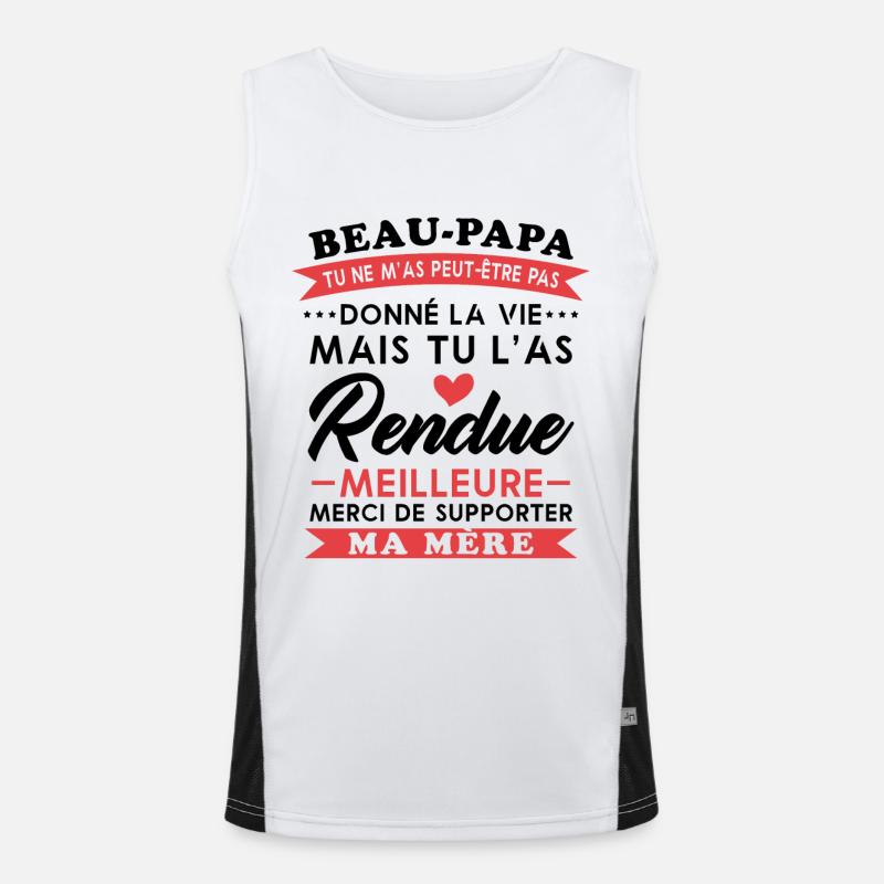 Handsome dad not given life but made better Men's Functional Contrast Tank Top 