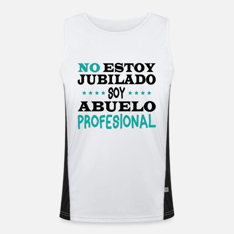 Ich bin nicht im Ruhestand, ich bin ein berufstätiger Großvater Funktionelles Kontrast-Tank Top für Männer 