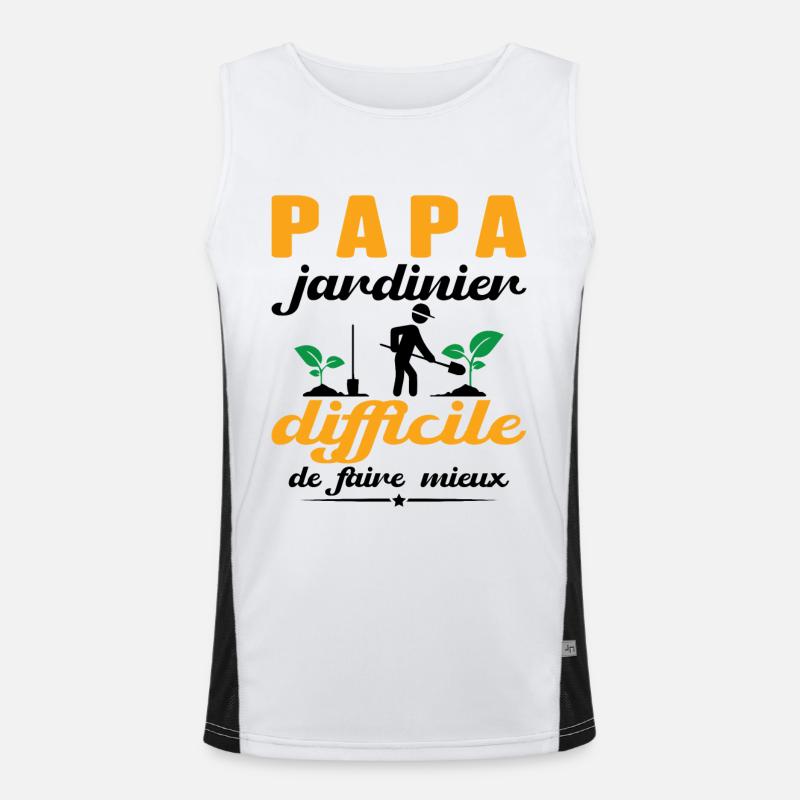 Papa Gärtner Geschenk Schwer zu machen Besser Funktionelles Kontrast-Tank Top für Männer 