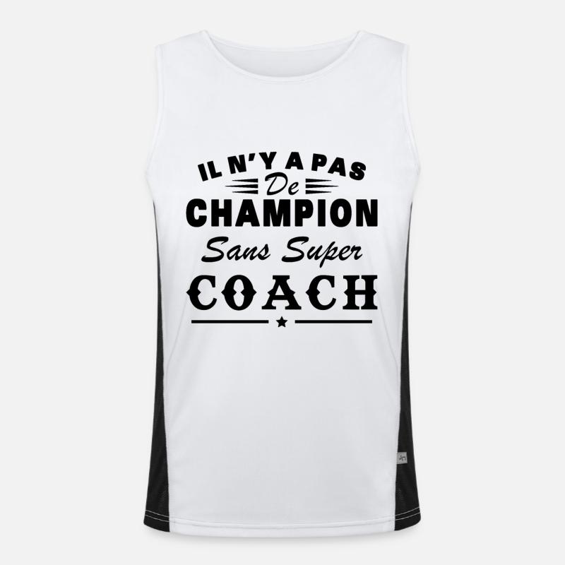 il n y a pas de champion sans super coach Débardeur respirant contrasté Homme 