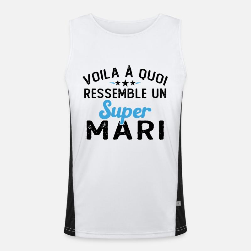 So sieht ein super lustiger Ehemann aus Funktionelles Kontrast-Tank Top für Männer 
