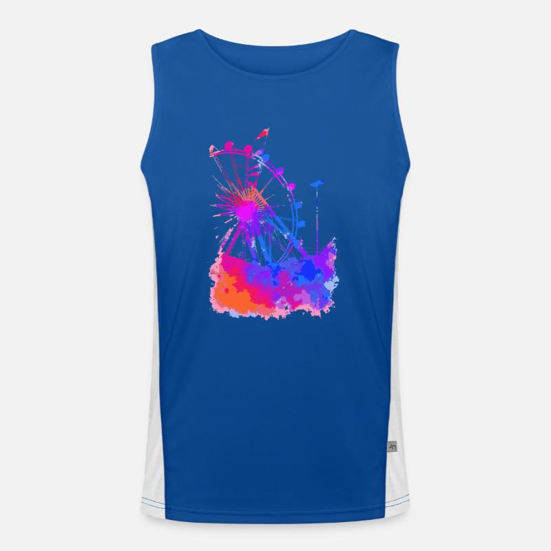 Ferris wheel Men's Functional Contrast Tank Top 