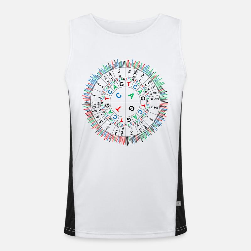 Sanger Codon Kreis Funktionelles Kontrast-Tank Top für Männer 