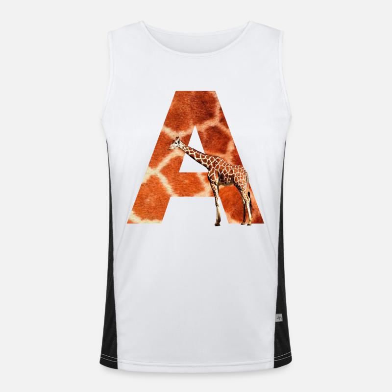 giraffe a Funktionelles Kontrast-Tank Top für Männer 