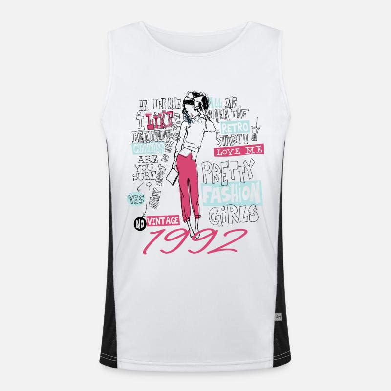Jahrgang 1992 Geschenk Geburtstag 1992 Mädchen 1992 Funktionelles Kontrast-Tank Top für Männer 