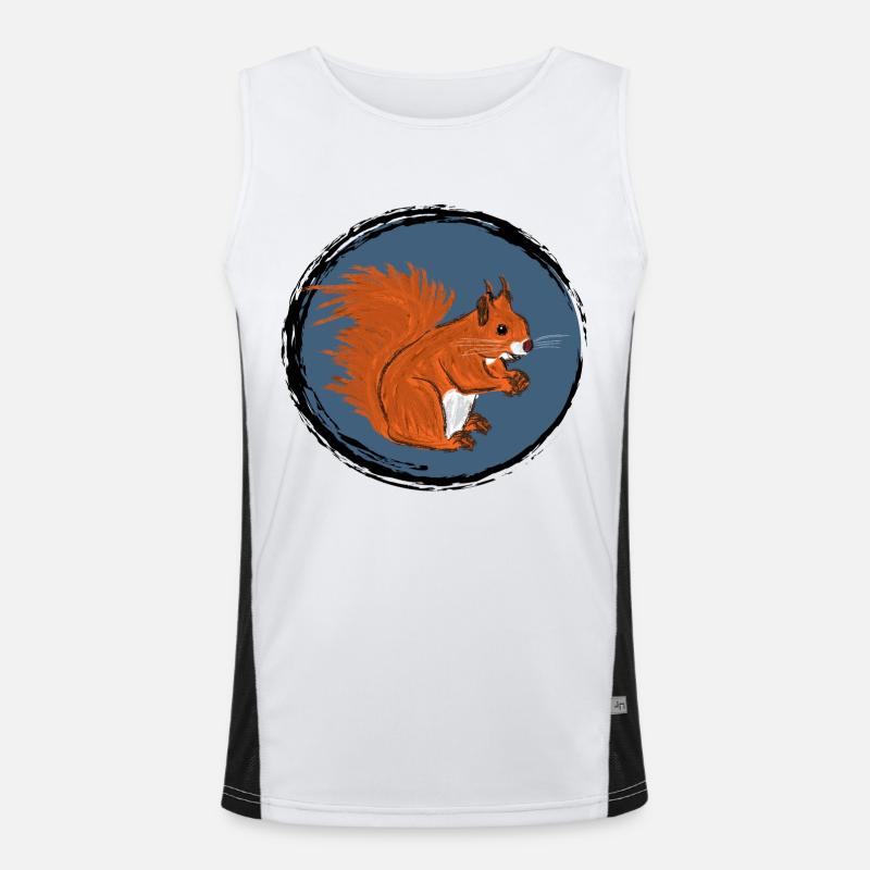 Rotes Eichhörnchen / European Red Squirrel VIII Men's Functional Contrast Tank Top 