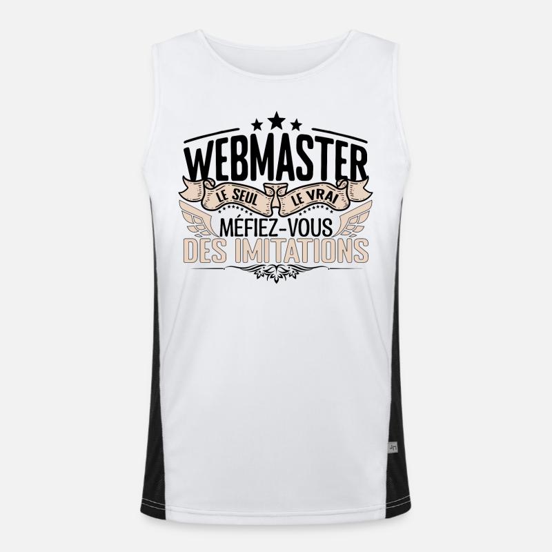 Webmaster cadeau Webmaster le vrai Webmaster Débardeur respirant contrasté Homme 
