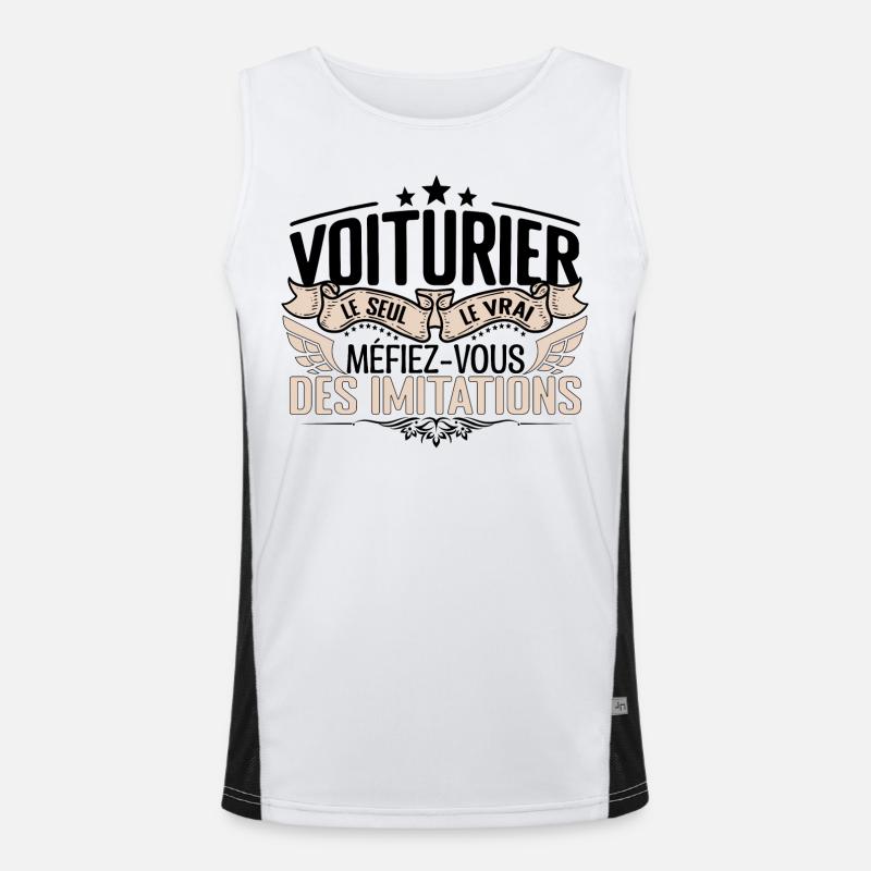 Voiturier cadeau Voiturier le vrai Voiturier Débardeur respirant contrasté Homme 