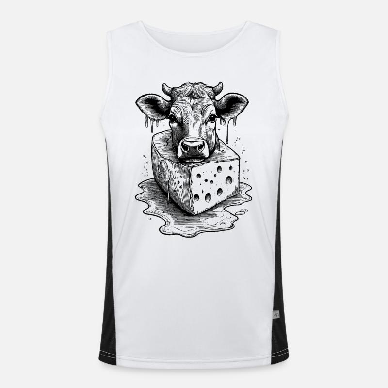 Alm Raclette Shirt mit rustikalem Schweizer Flair Funktionelles Kontrast-Tank Top für Männer 