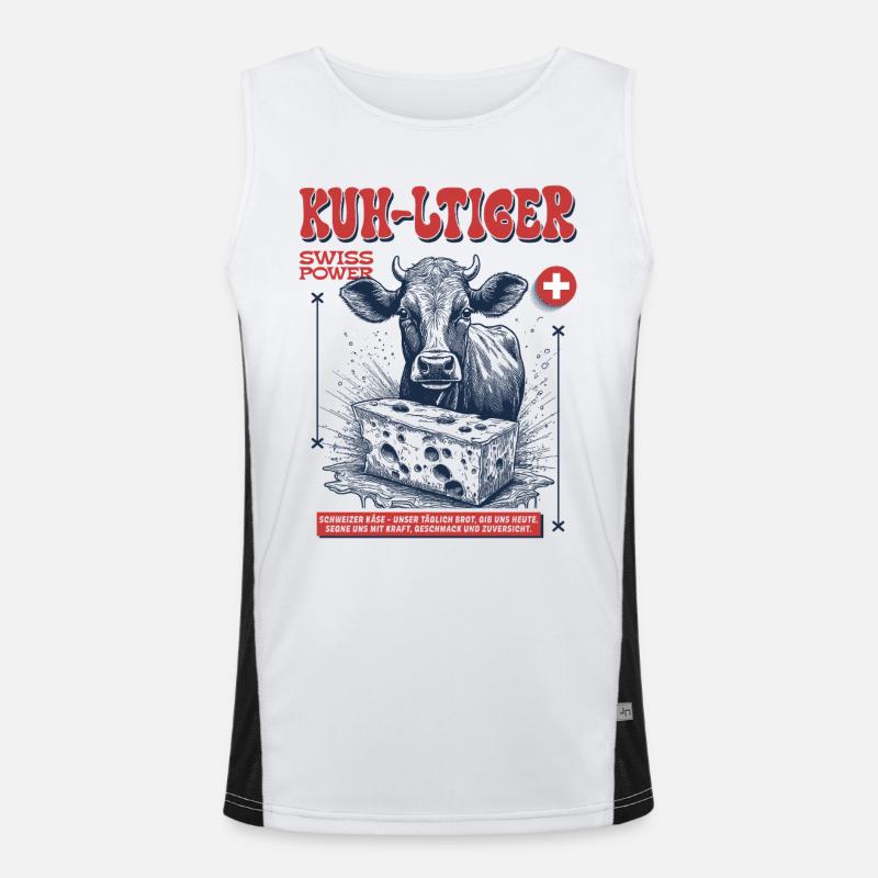 Festivalbesucher Shirt mit Schweizer Vibes Funktionelles Kontrast-Tank Top für Männer 