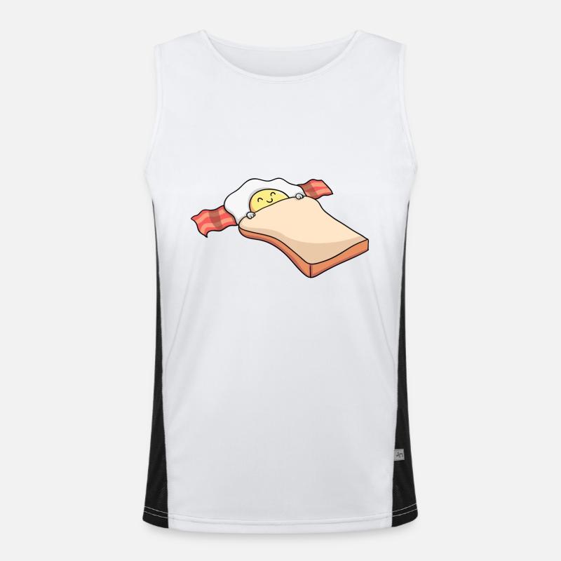 Breakfast - Breakfast - Bacon - Toast - Egg Men's Functional Contrast Tank Top 