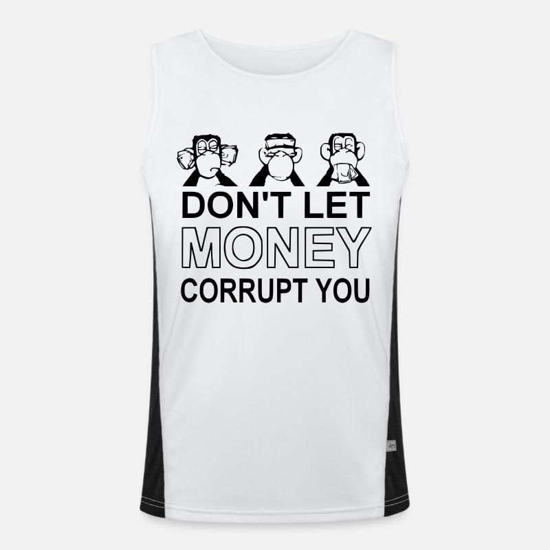 Monkey / Monkey - Men's Functional Contrast Tank Top  - white/black