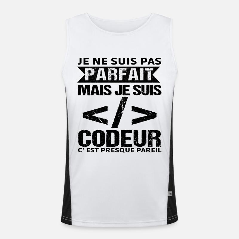 Humour Geek Cadeau Développeur Codeur Programmeur Débardeur respirant contrasté Homme 