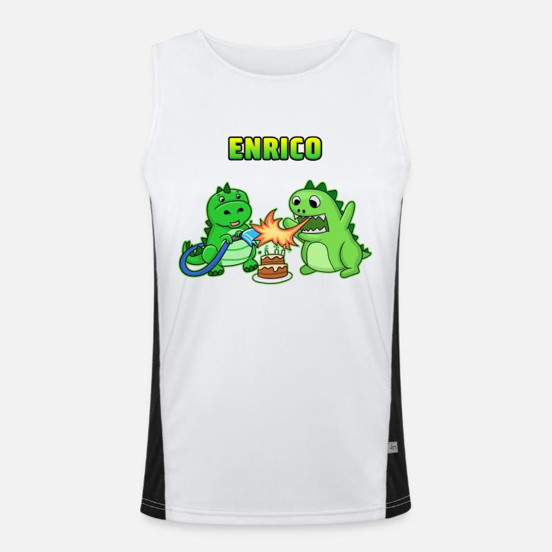 Enrico Geburtstag Geschenk Funktionelles Kontrast-Tank Top für Männer 