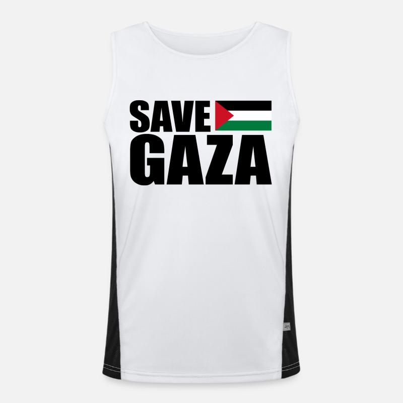 Save gaza Débardeur respirant contrasté Homme 