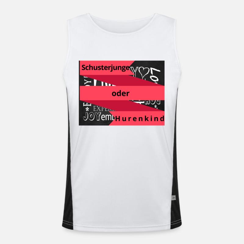Schusterjunge oder Hurenkind Funktionelles Kontrast-Tank Top für Männer 