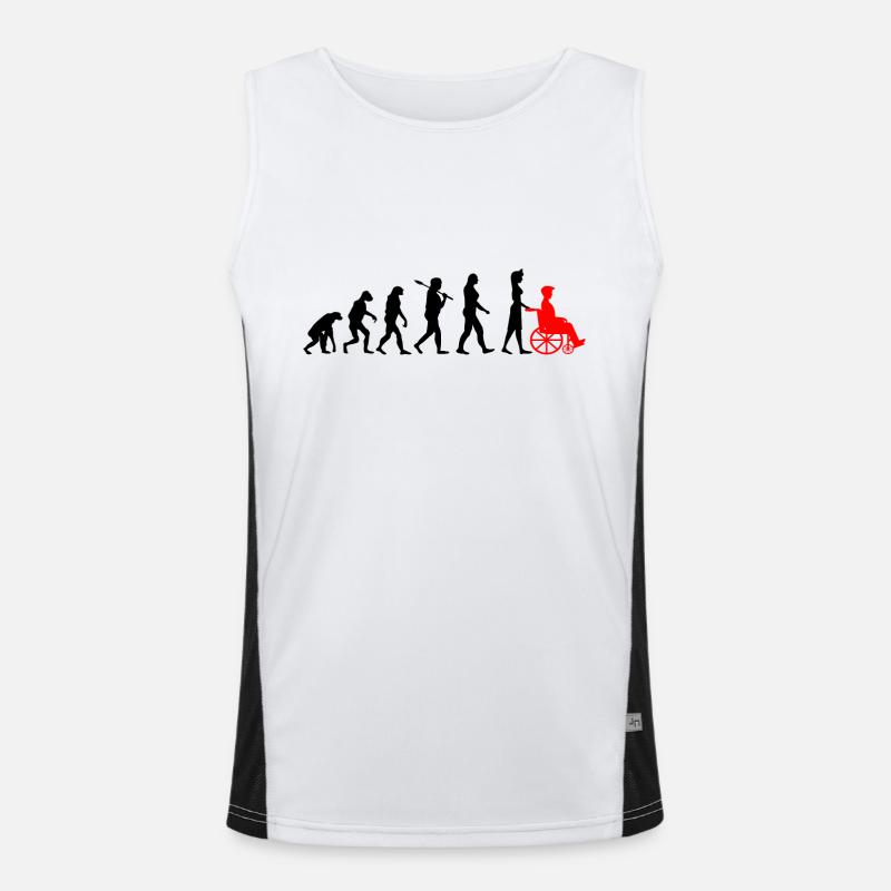 Krankenschwester Shirt · Evolution · Krankenpflege Funktionelles Kontrast-Tank Top für Männer 