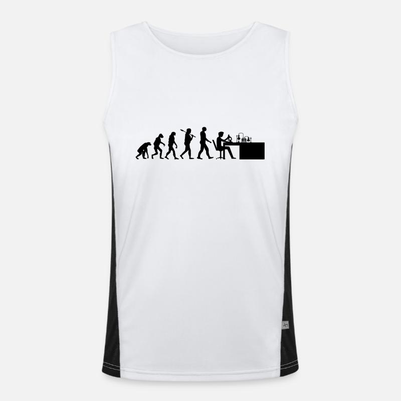 Chemie Evolution Chemiker Geschenk Funktionelles Kontrast-Tank Top für Männer 