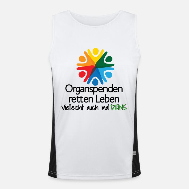Organspenden retten Leben 1 Funktionelles Kontrast-Tank Top für Männer 