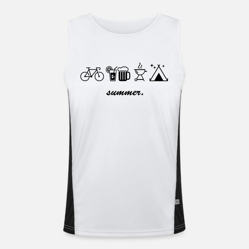 summer. Men's Functional Contrast Tank Top 