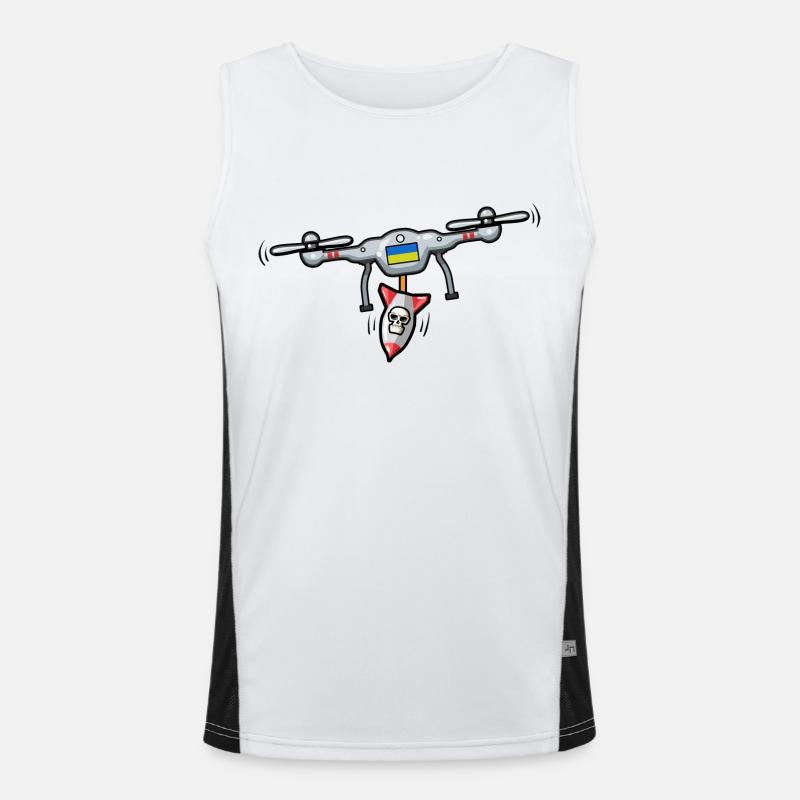 Escouade de drones d’Ukraine Débardeur respirant contrasté Homme 